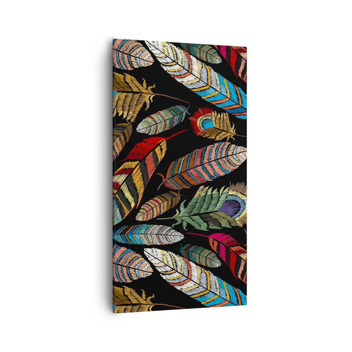 Quadro em tela - O carnaval dos pássaros - 55x100 cm