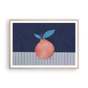 Pôster com moldura de carvalho claro - Convexidade e plano - 100x70 cm