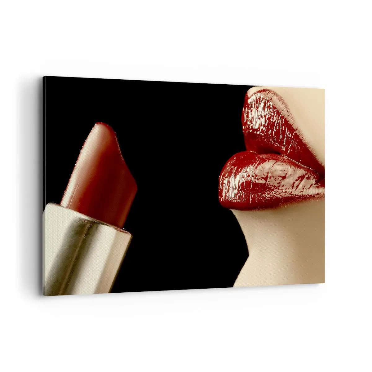 Quadro em tela - Sensualidade e brilho do carmim - 100x70 cm