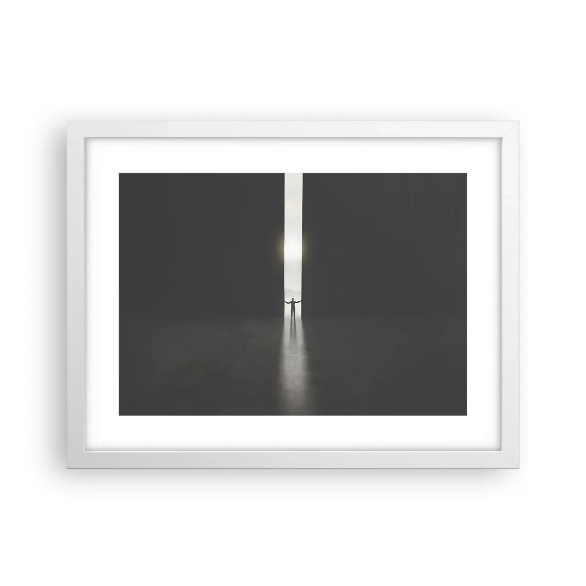 Pôster em moldura branca - Um passo para um futuro brilhante - 40x30 cm