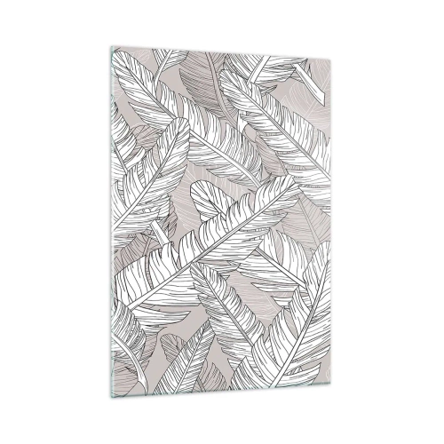 Quadro em vidro - Turbilhão de penas - 50x70 cm