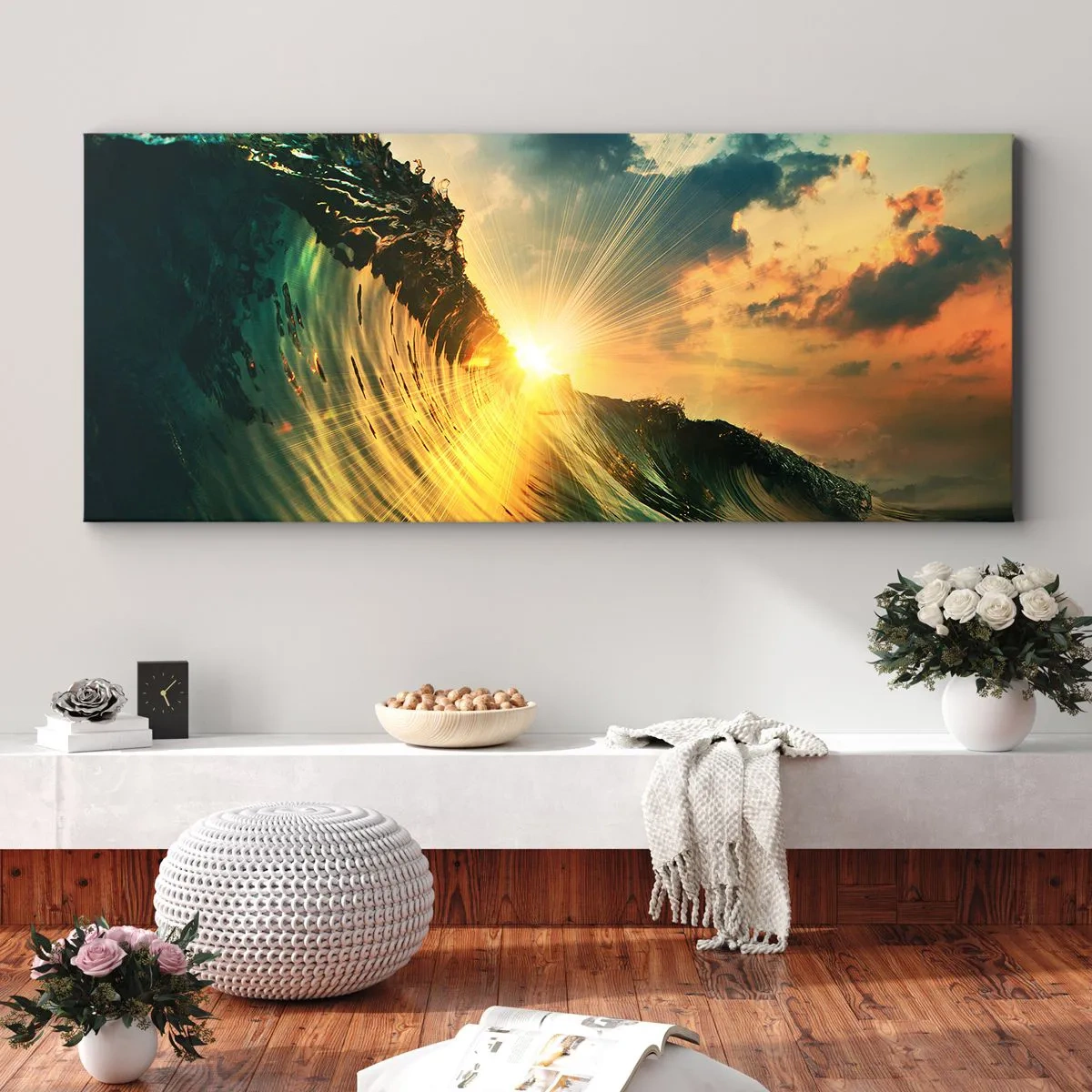 Quadro em tela - Surfer, onde está? - 140x50 cm