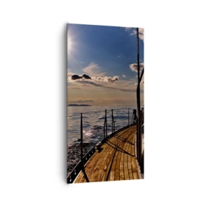 Quadro em tela - Sob velas em direção ao sol - 65x120 cm