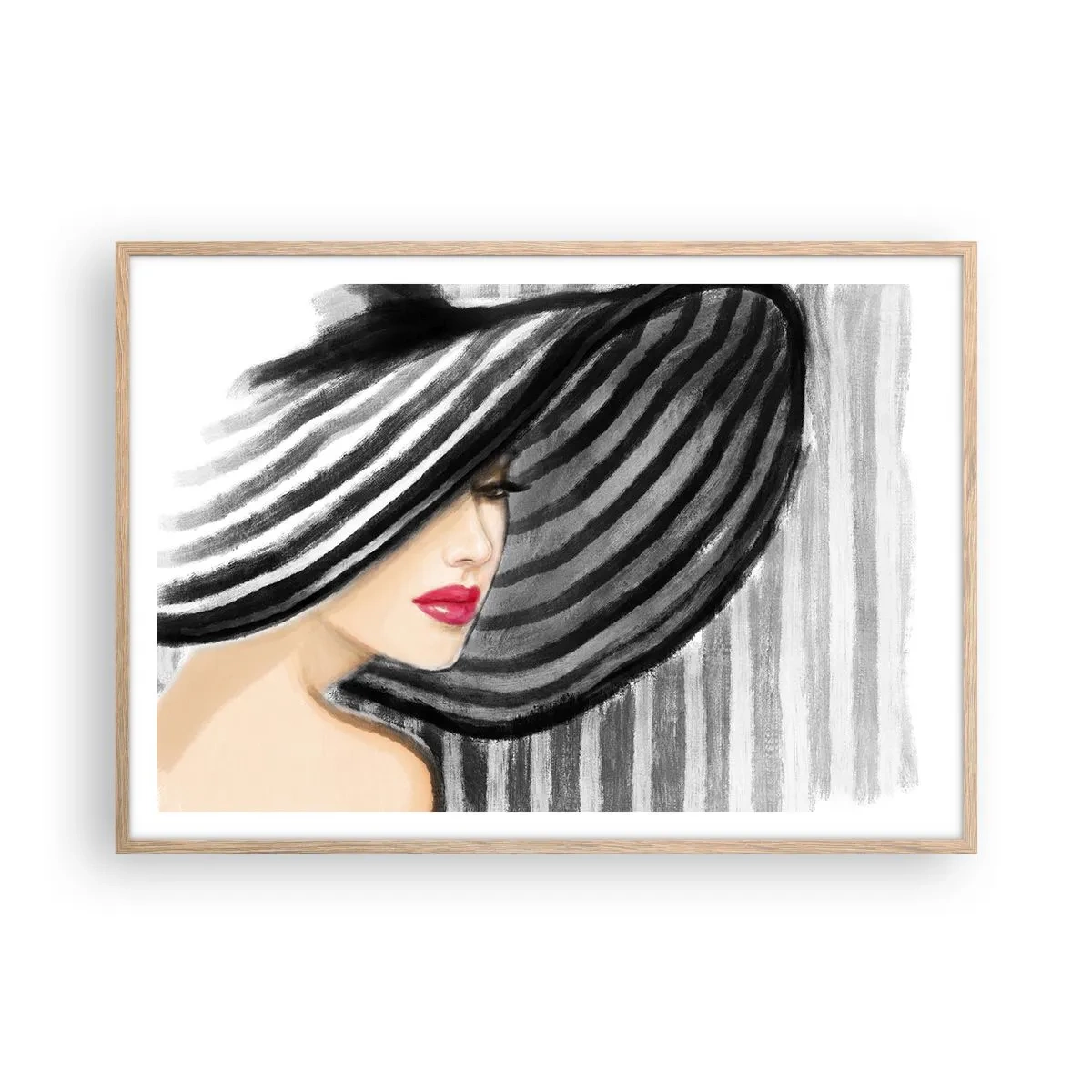 Pôster com moldura de carvalho claro - Onde encontrar-te? - 100x70 cm