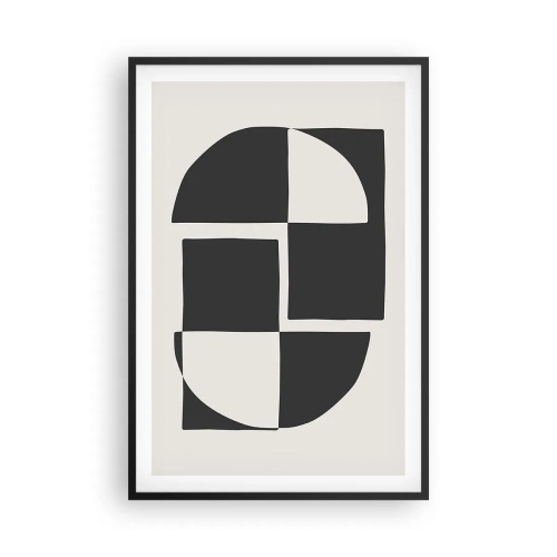 Pôster com moldura preta - Antítese – síntese - 61x91 cm