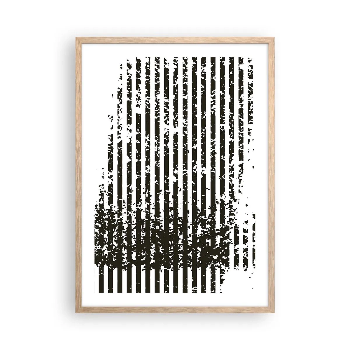 Pôster com moldura de carvalho claro - Ritmo e ruído - 50x70 cm