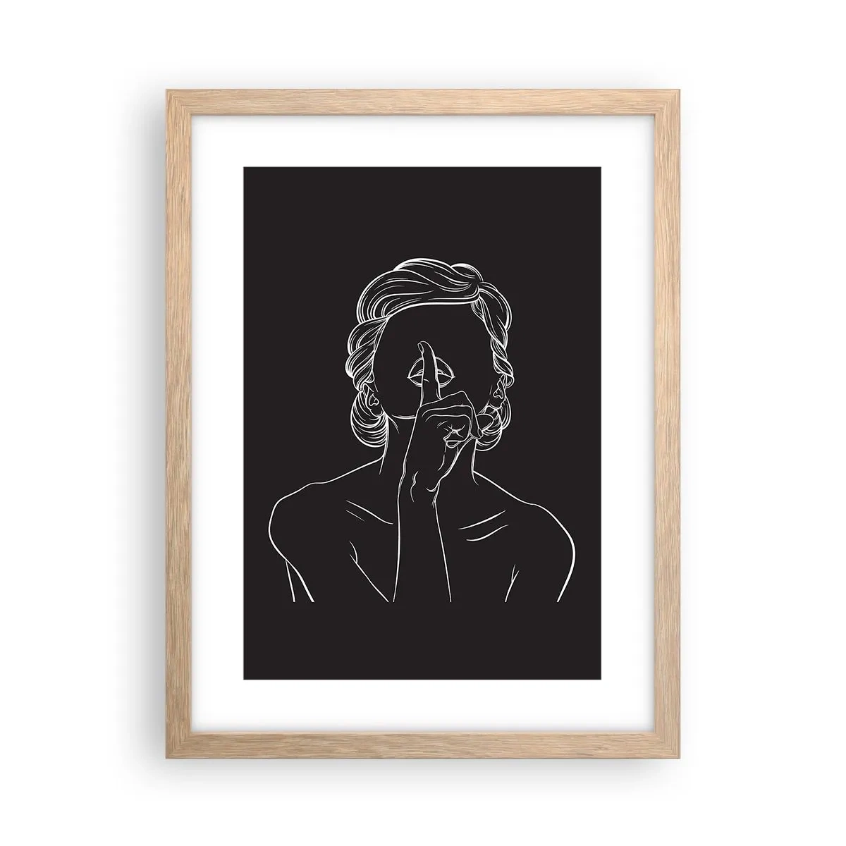 Pôster com moldura de carvalho claro - A beleza floresce em silêncio - 30x40 cm