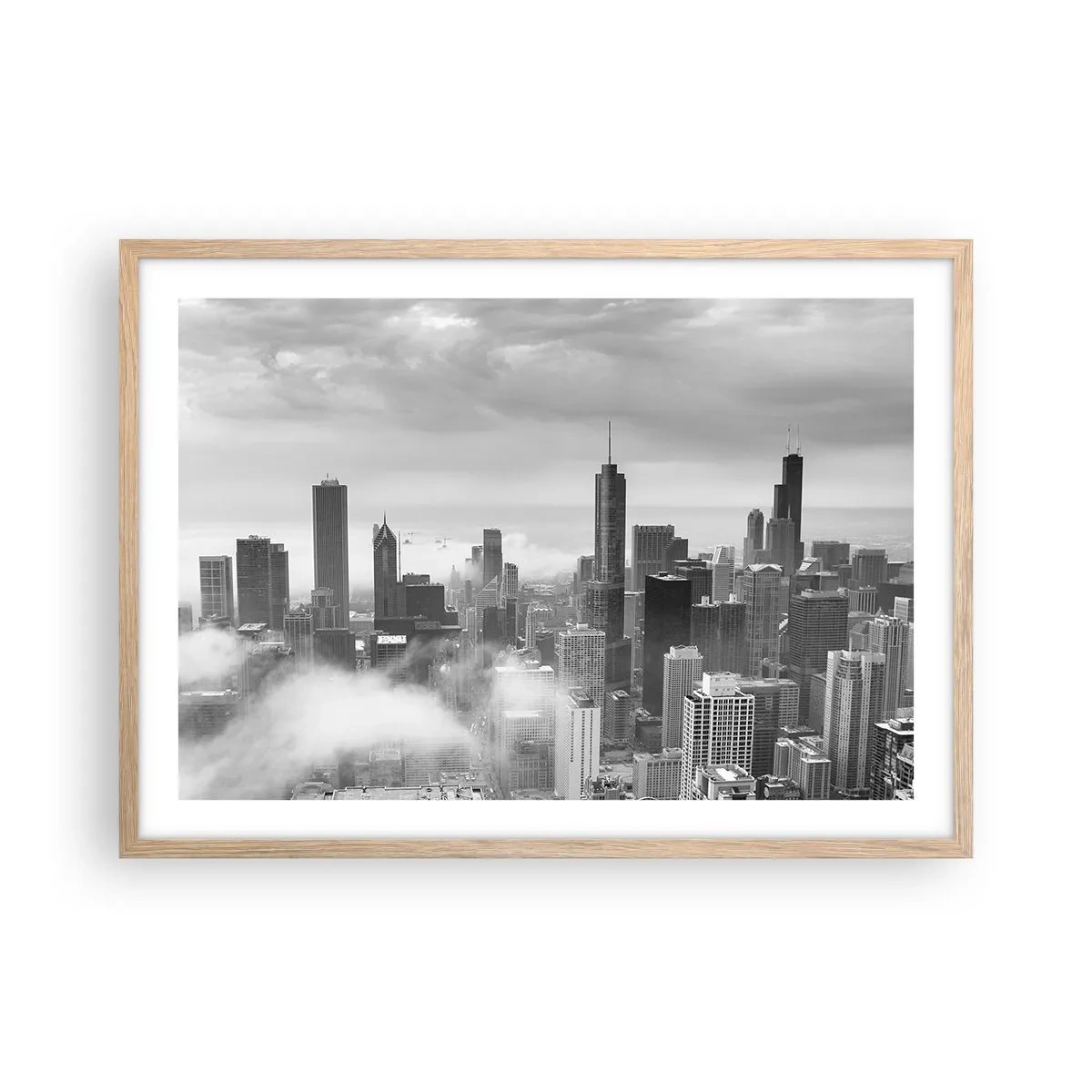 Pôster com moldura de carvalho claro - Paisagem americana - 70x50 cm