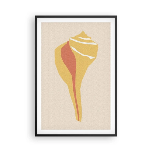 Pôster com moldura preta - Abstração orgânica – crescimento - 61x91 cm