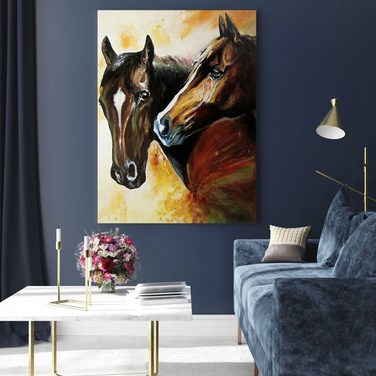 Quadro em vidro - Encanto em dobro - 50x70 cm