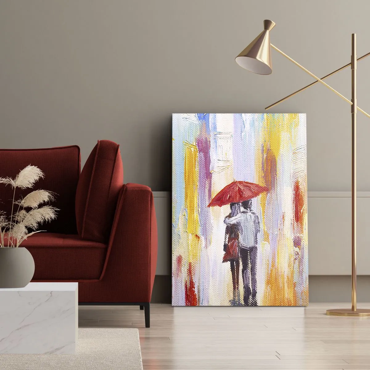 Quadro em tela - Que continue a chover - 80x120 cm