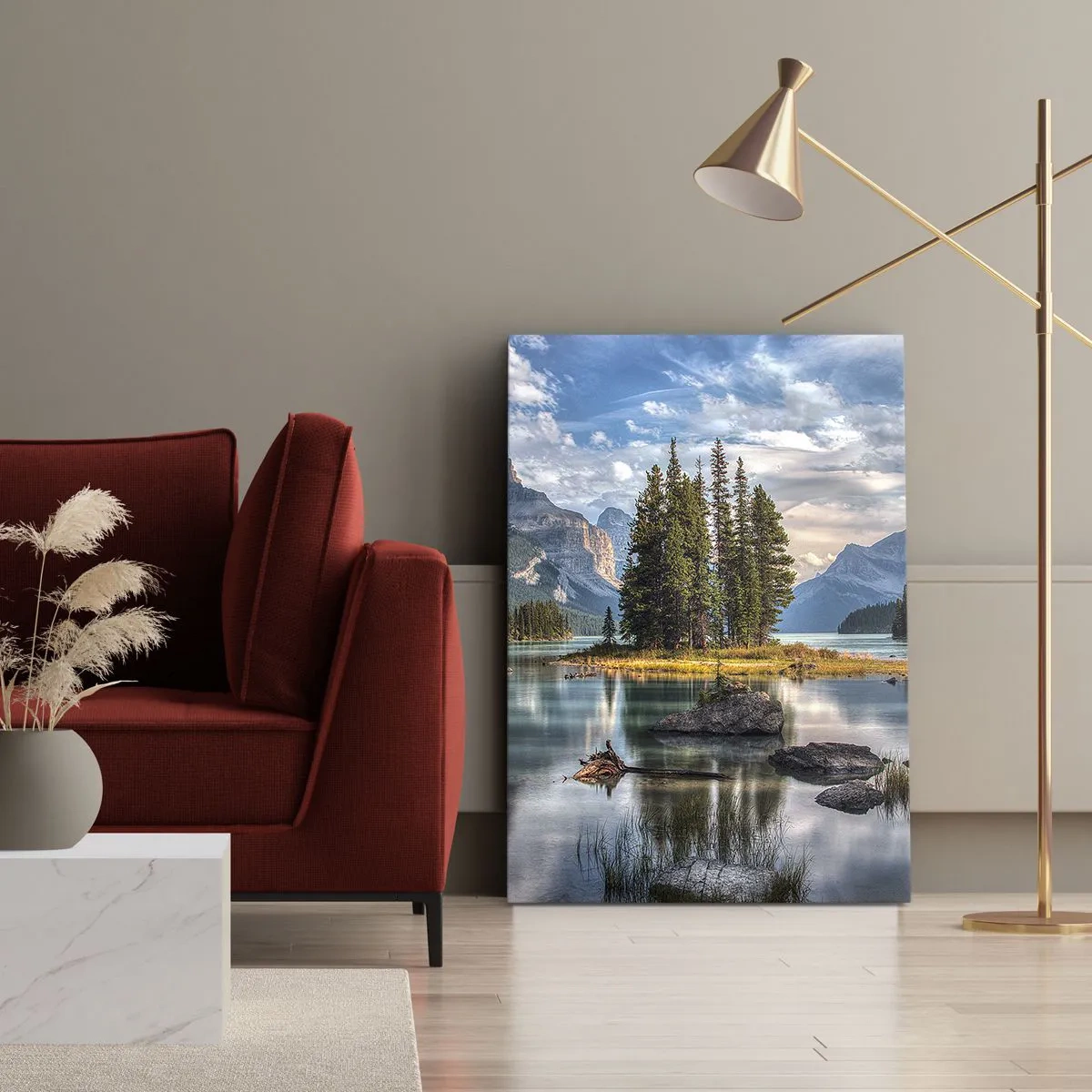 Quadro em tela - Por águas grandes e límpidas… - 50x70 cm