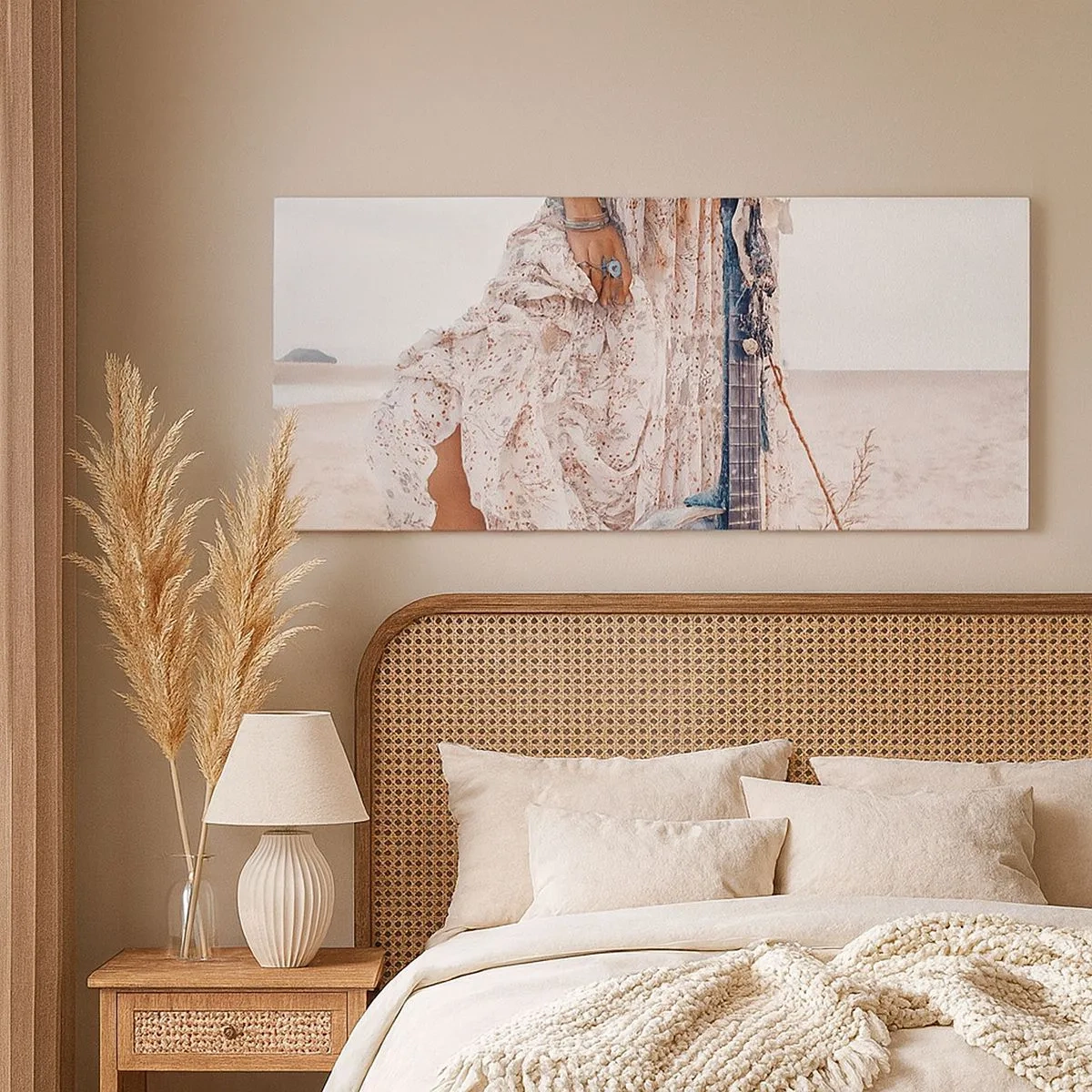 Quadro em tela - Flores a caminho - 100x40 cm