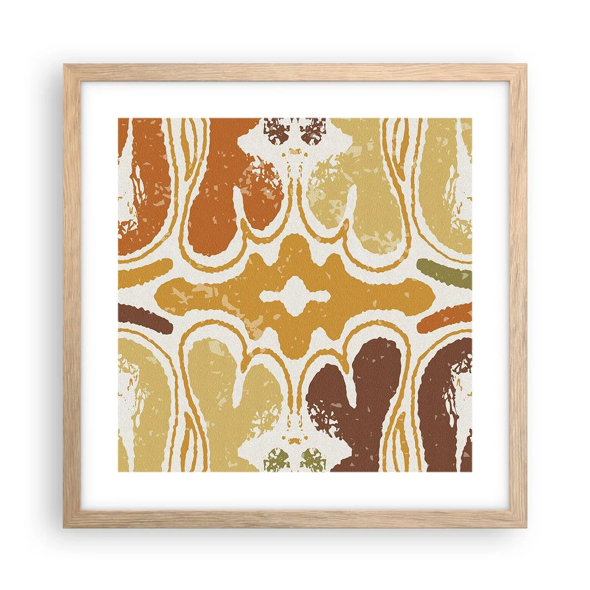 Pôster com moldura de carvalho claro - Abstração sentimental - 40x40 cm