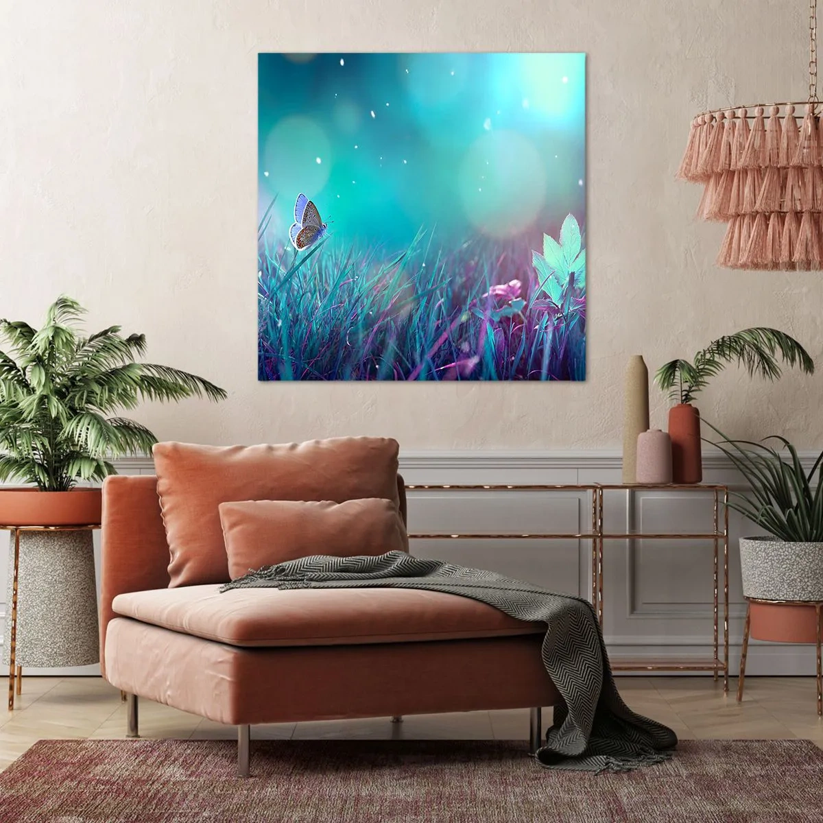 Quadro em tela - A vida secreta do prado - 70x70 cm