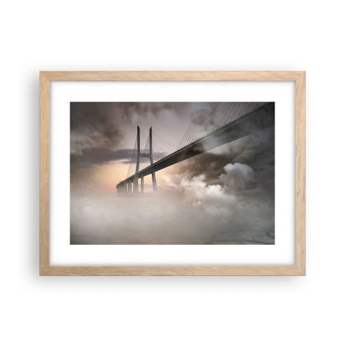 Pôster com moldura de carvalho claro - No rio que não existe - 40x30 cm