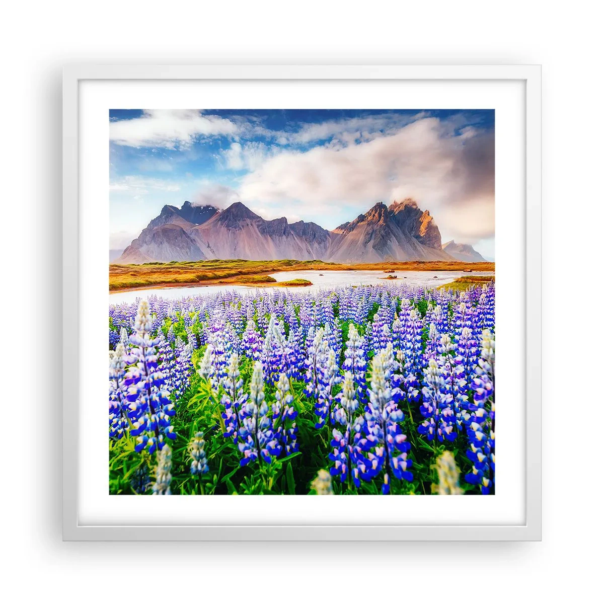 Pôster em moldura branca - Força e severidade ao lado da suavidade - 50x50 cm