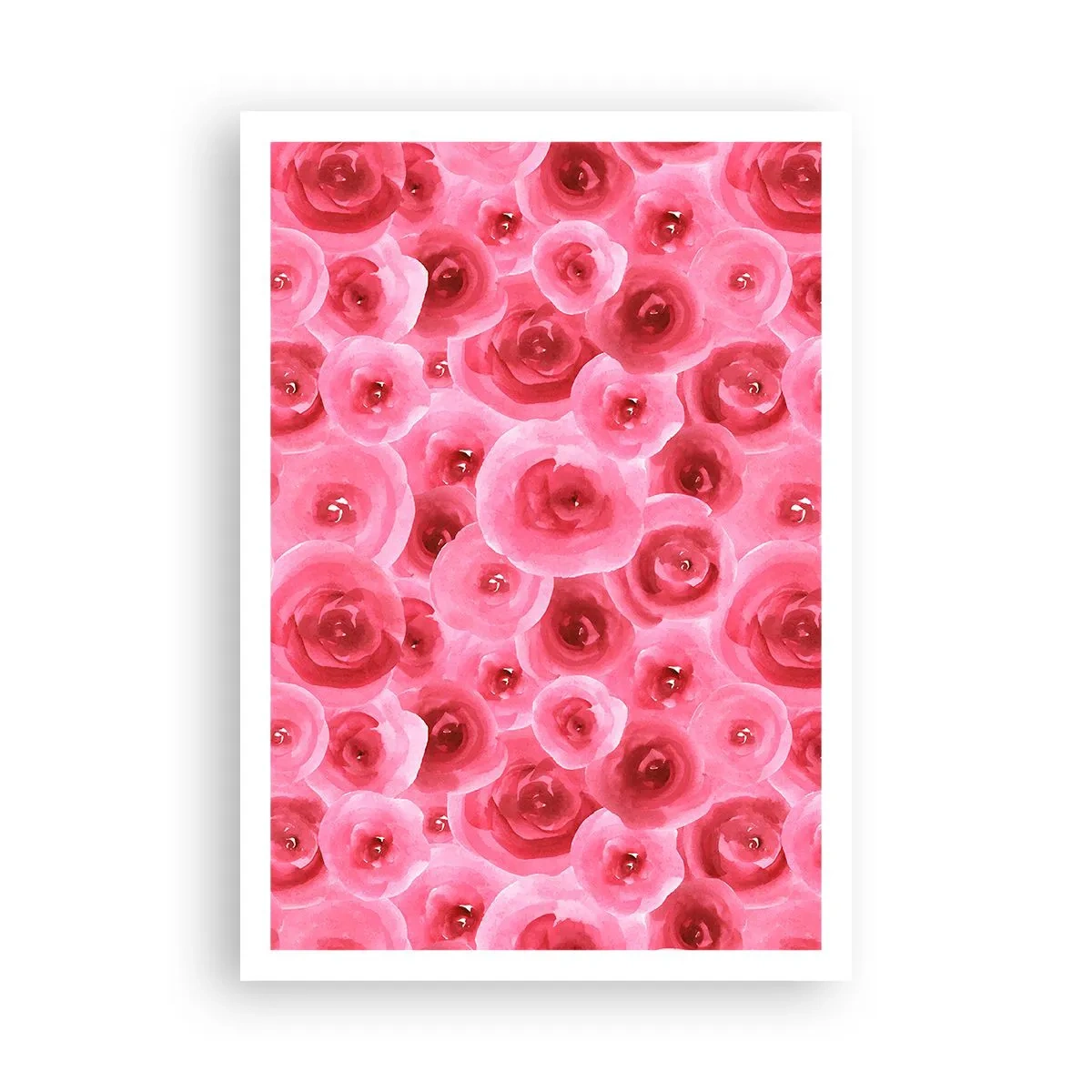 Pôster - Rosas acima e abaixo - 70x100 cm