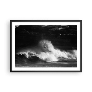 Pôster com moldura preta - Desafio aceito! - 70x50 cm
