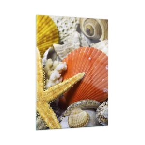 Quadro em vidro - Tesouros do oceano - 50x70 cm