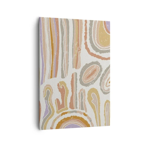 Quadro em tela - Secções transversais coloridas - 50x70 cm