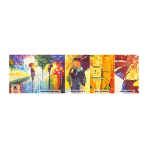 Amostra de papel de parede autocolante Deluxe Sticker - E tudo está claro - Avenida Parque, Paisagem, Árvores - 100x30 cm