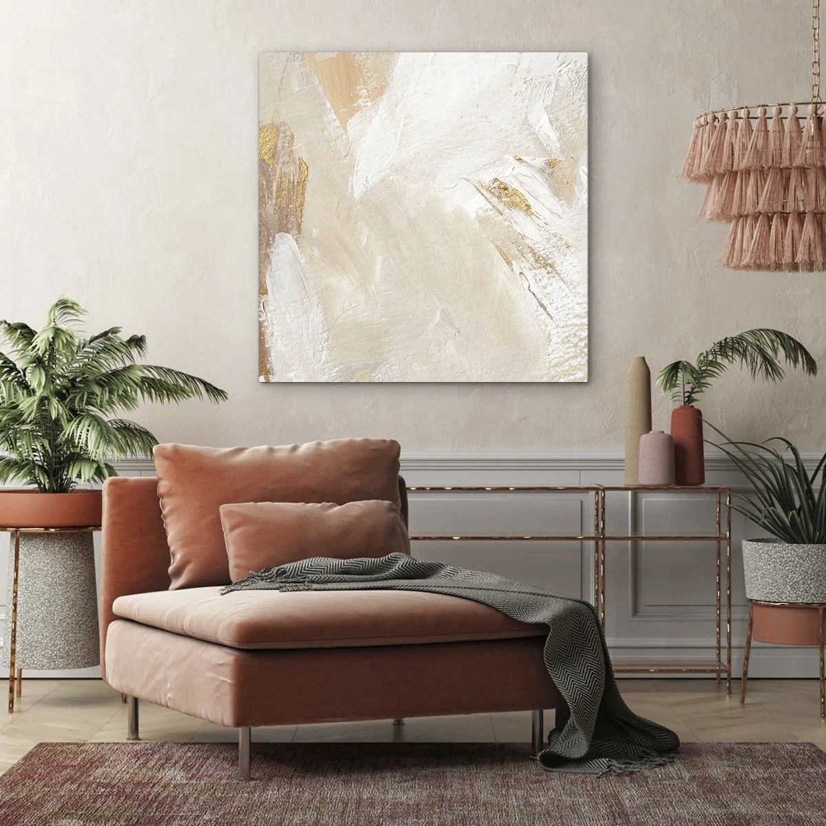 Quadro em tela - Composição pastel - 50x50 cm