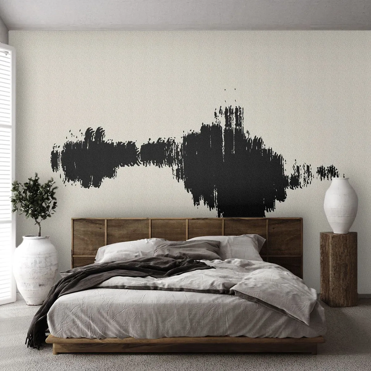 Papel de Parede Premium Sand - Vibrações da imaginação - Contemporâneo, Abstração, escandinavo - 100x70 cm