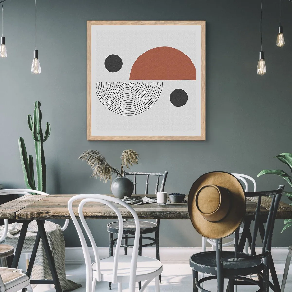 Pôster com moldura de carvalho claro - Perfeição das rodas - 50x50 cm