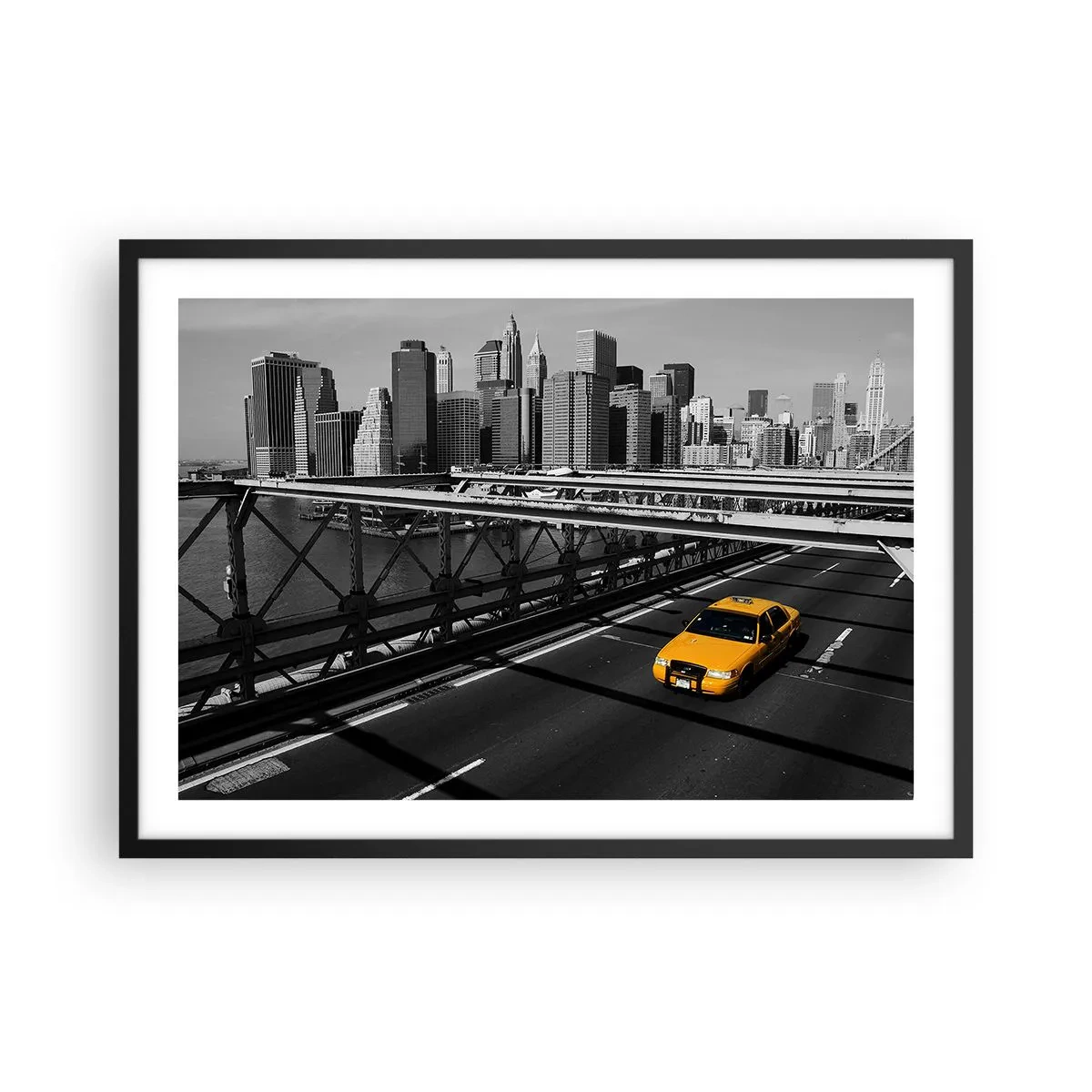 Pôster com moldura preta - A cor da cidade grande - 70x50 cm