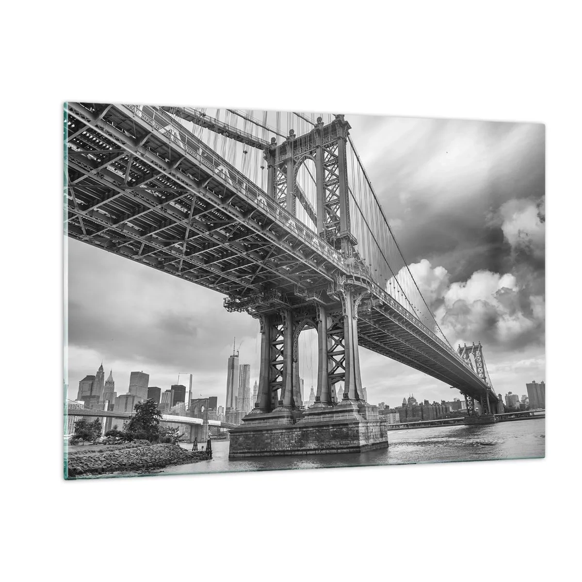 Quadro em vidro - Ao coração da cidade - 120x80 cm