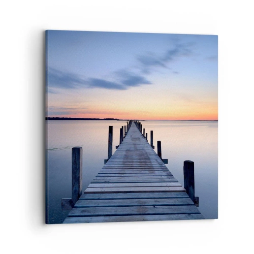 Quadro em tela - A calma de um crepúsculo sereno - 70x70 cm