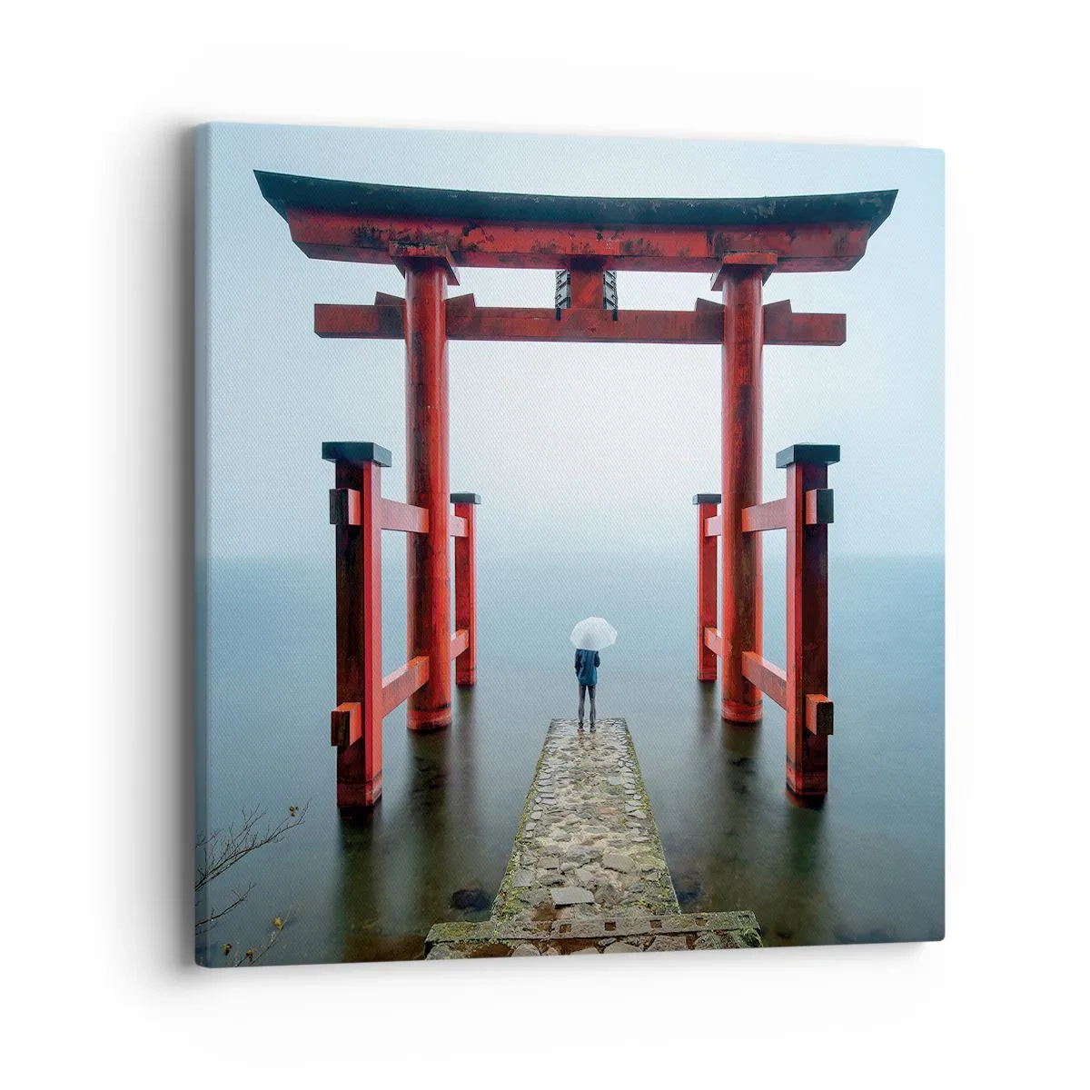 Quadro em tela - Devaneio japonês - 40x40 cm