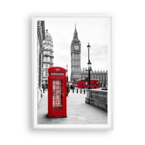 Pôster em moldura branca - Sem dúvida, Londres - 70x100 cm