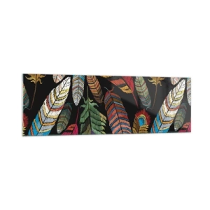 Quadro em vidro - O carnaval dos pássaros - 160x50 cm