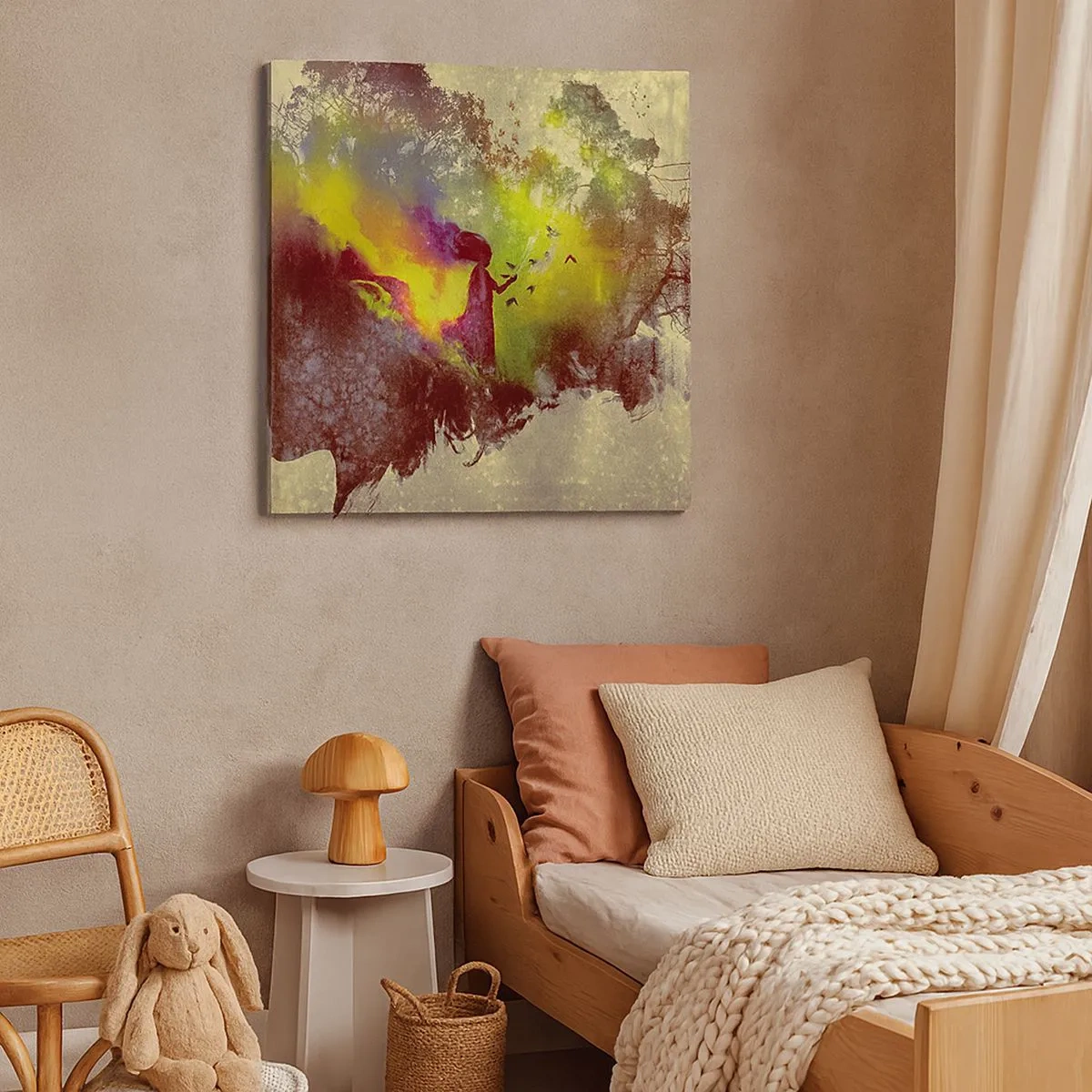 Quadro em tela - Mãe Natureza - 30x30 cm