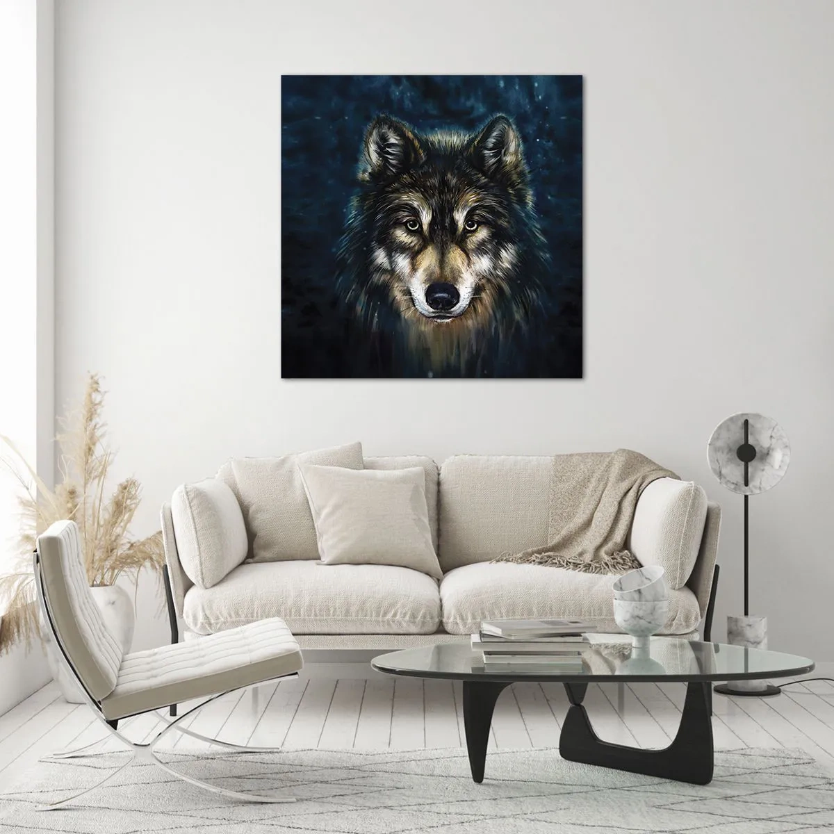 Quadro em vidro - Alfa? E ómega - 40x40 cm