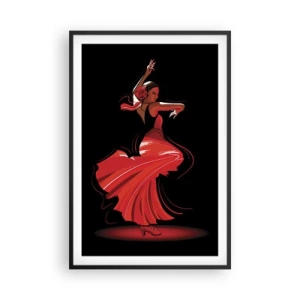 Pôster com moldura preta - O espírito ardente do flamenco - 61x91 cm