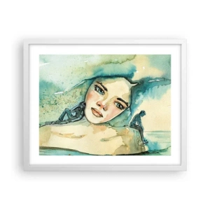 Pôster em moldura branca - Am I blue? - 50x40 cm