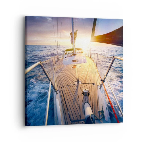 Quadro em tela - Correr sobre as ondas - 30x30 cm