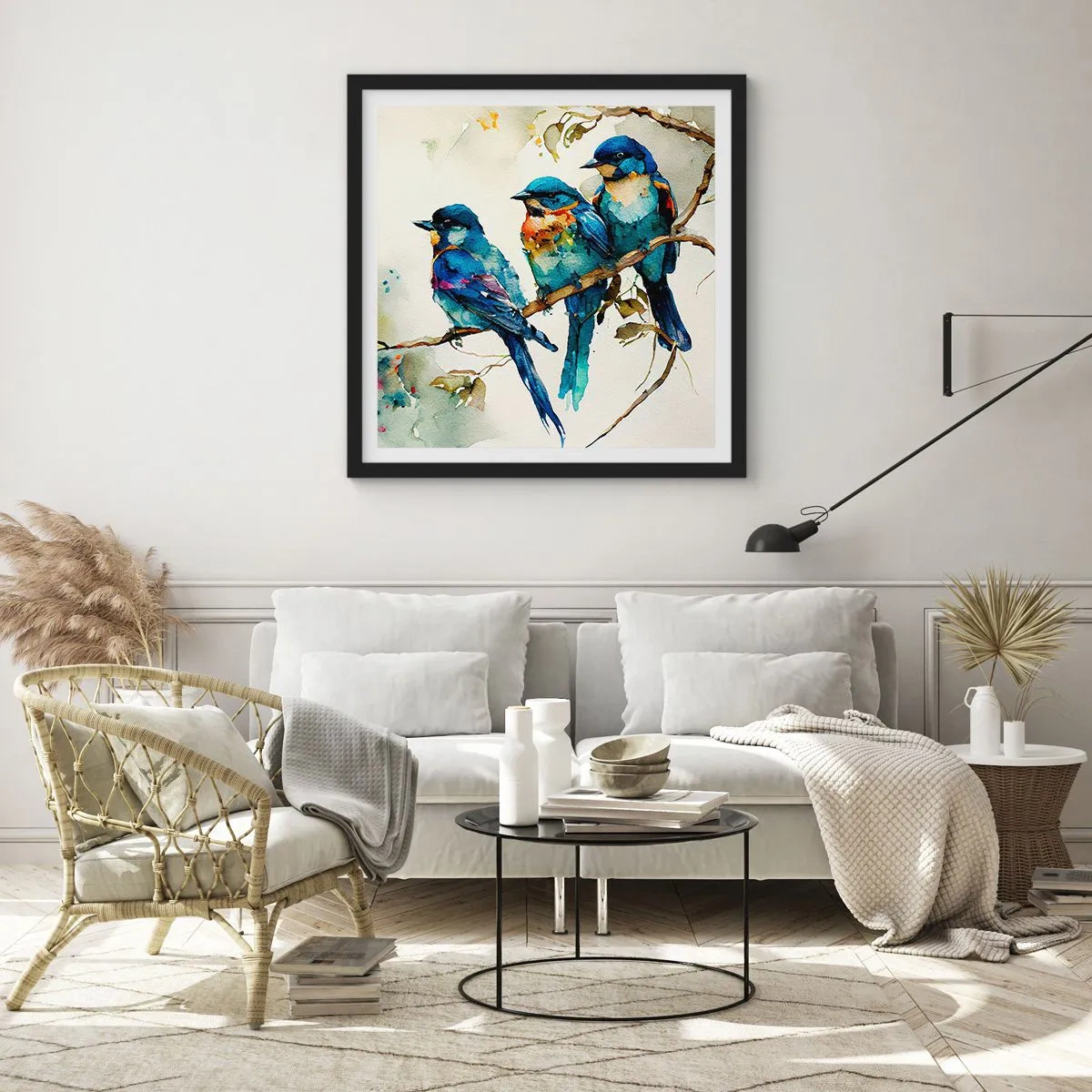 Pôster com moldura preta - Ele ficou ofendido? - 30x30 cm