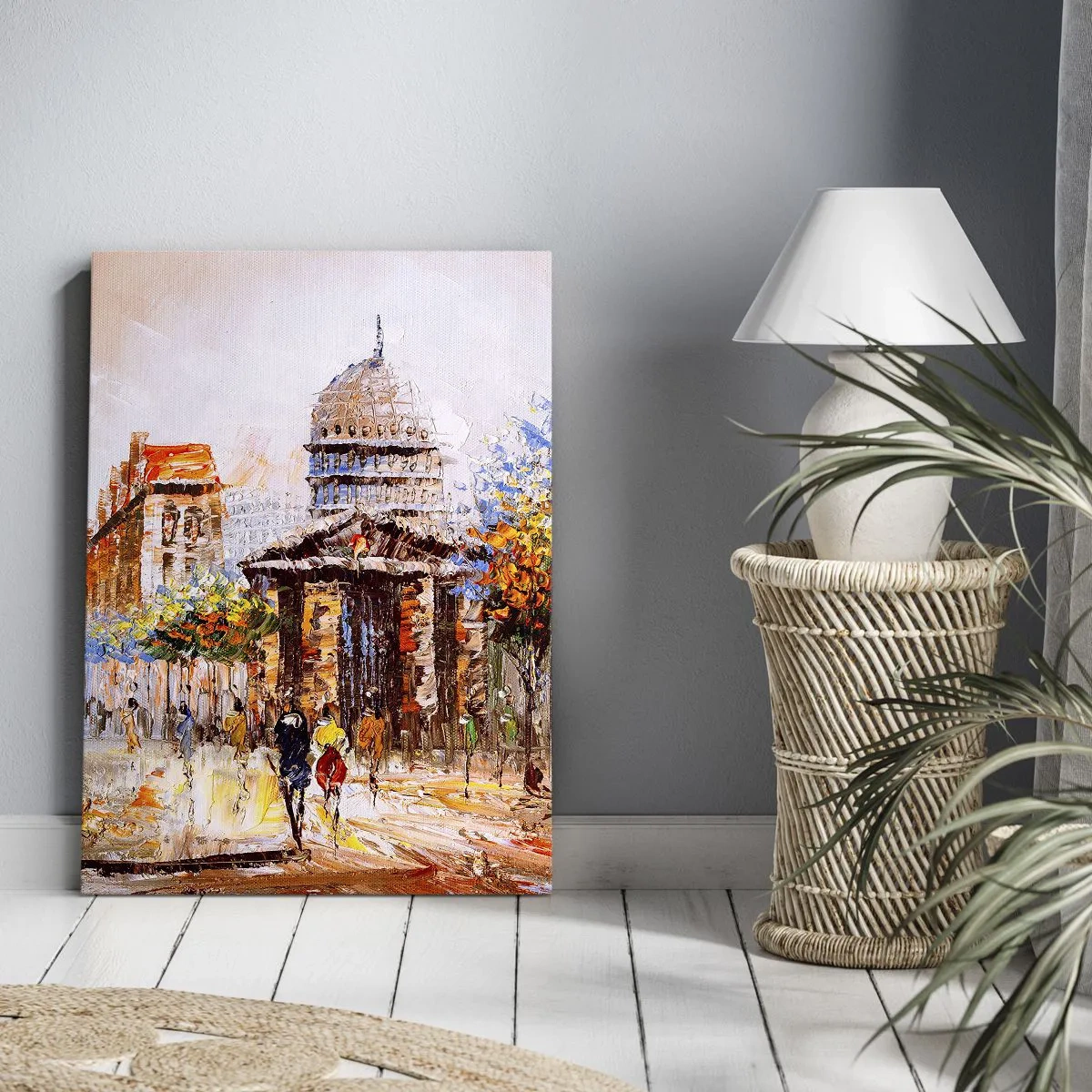 Quadro em tela - Passeio por Paris - 70x100 cm