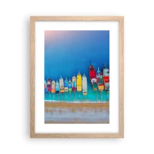 Pôster com moldura de carvalho claro - Vista panorâmica - 30x40 cm