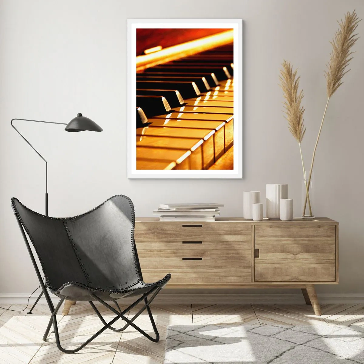 Pôster em moldura branca - Infinitas possibilidades  - 70x100 cm