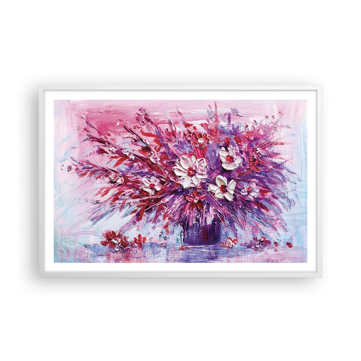 Pôster em moldura branca - Inocência e paixão - 91x61 cm