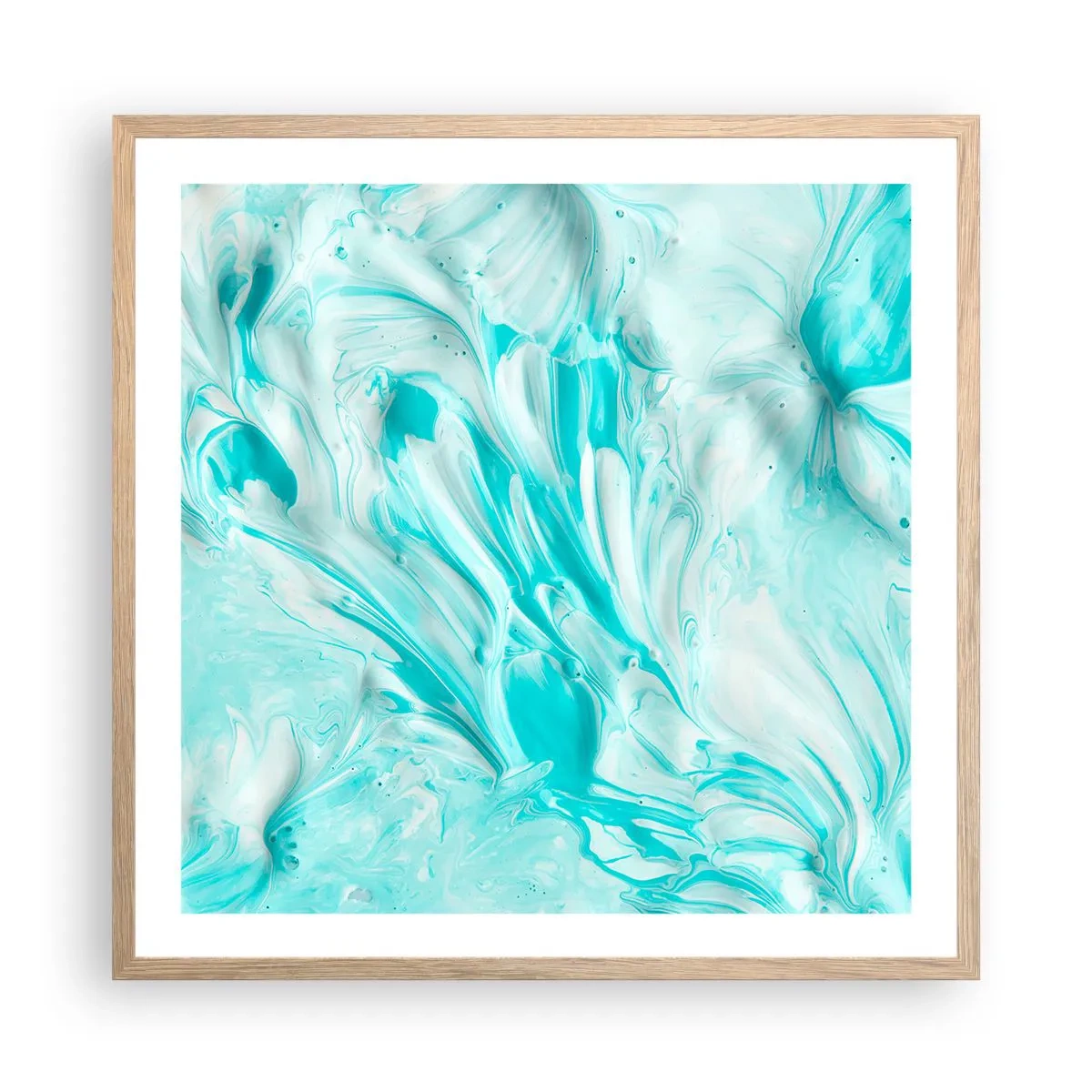 Pôster com moldura de carvalho claro - Juntos para sempre - 60x60 cm