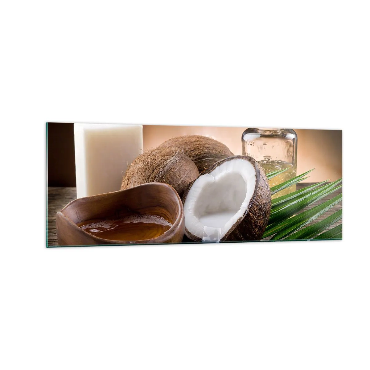 Quadro em vidro - Saúde das ilhas tropicais - 140x50 cm