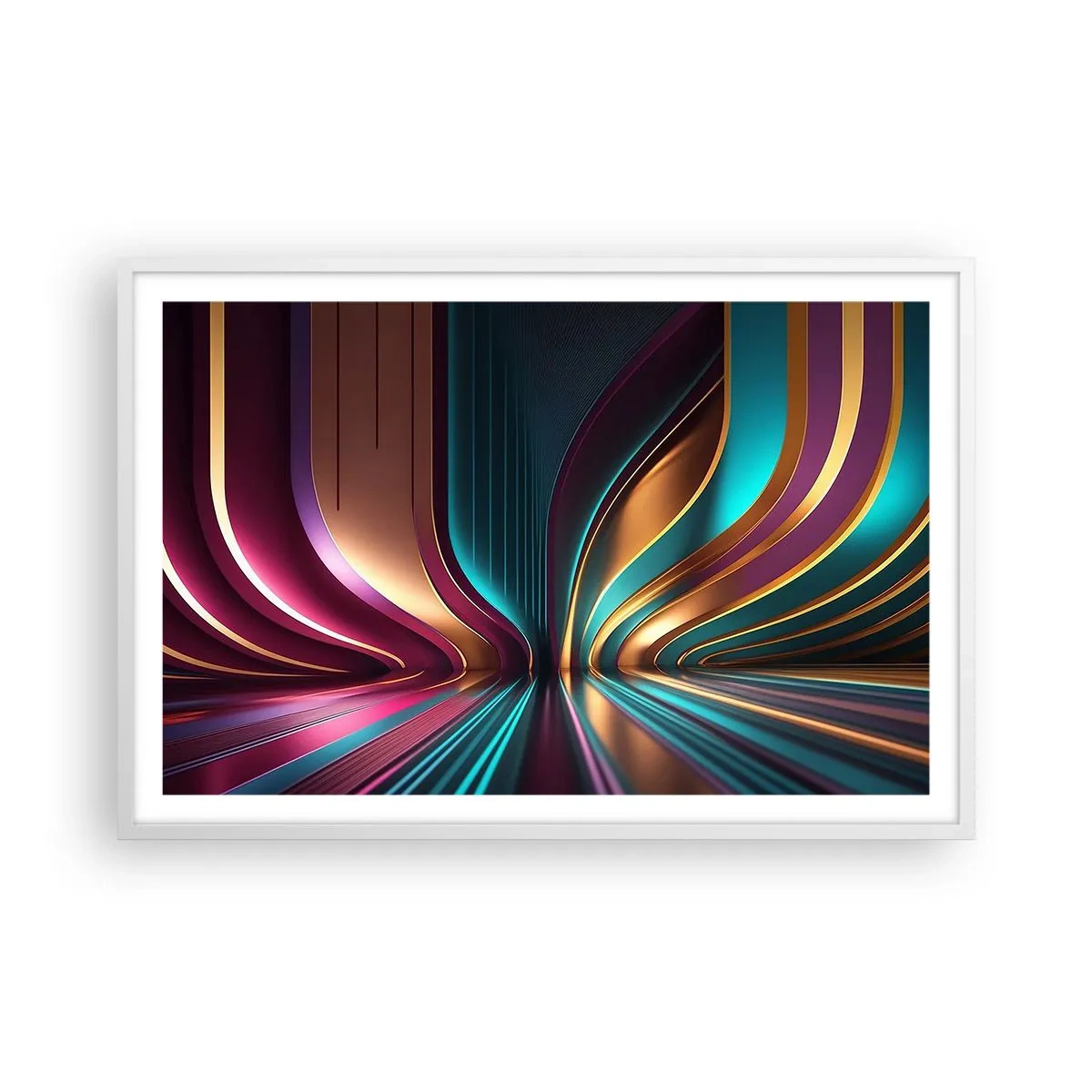 Pôster em moldura branca - Arquitetura de luz - 91x61 cm