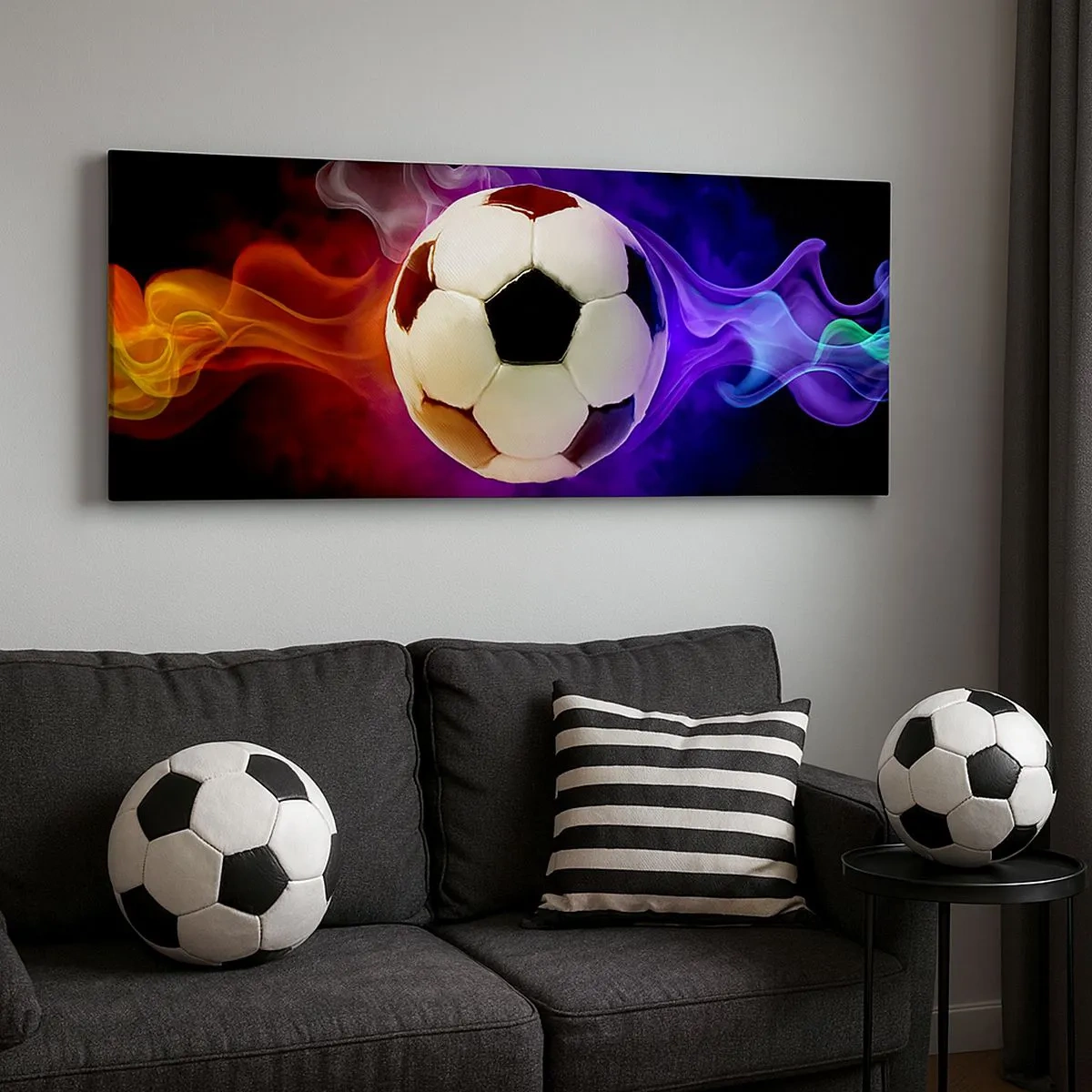Quadro em tela - O poder mágico do jogo - 100x40 cm