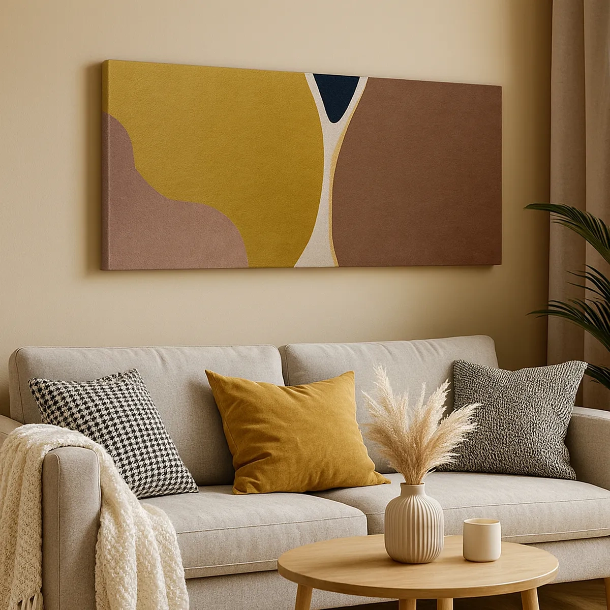 Quadro em tela - Abstração – um lugar no espaço - 30x30 cm